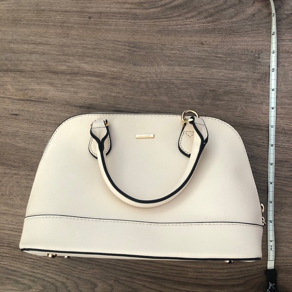 LOVENOOK Cream Purse Women’s Small Crossbody Bag Double Zip Gold Accents - Picture 10 of 17